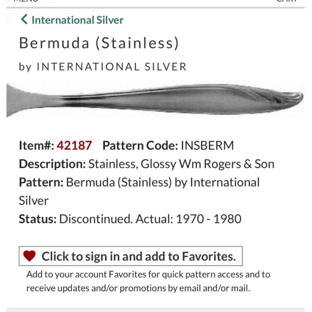 Wm Rogers & Son Bermuda Stainless Steel Teaspoons Set Of 6 Glossy Finish Discont